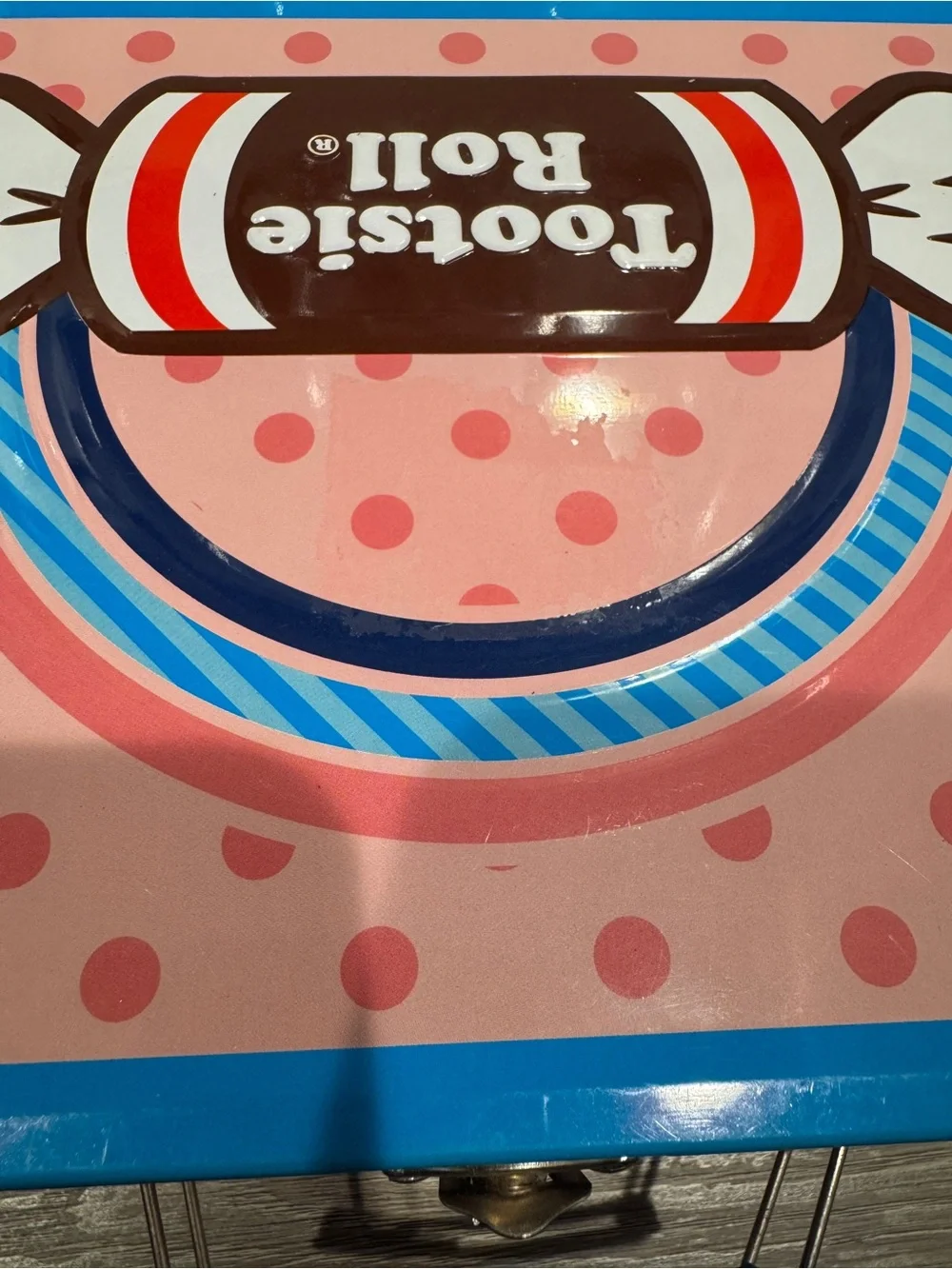 Loungefly Tootsie Roll Pink & Blue Polka Dot Tin